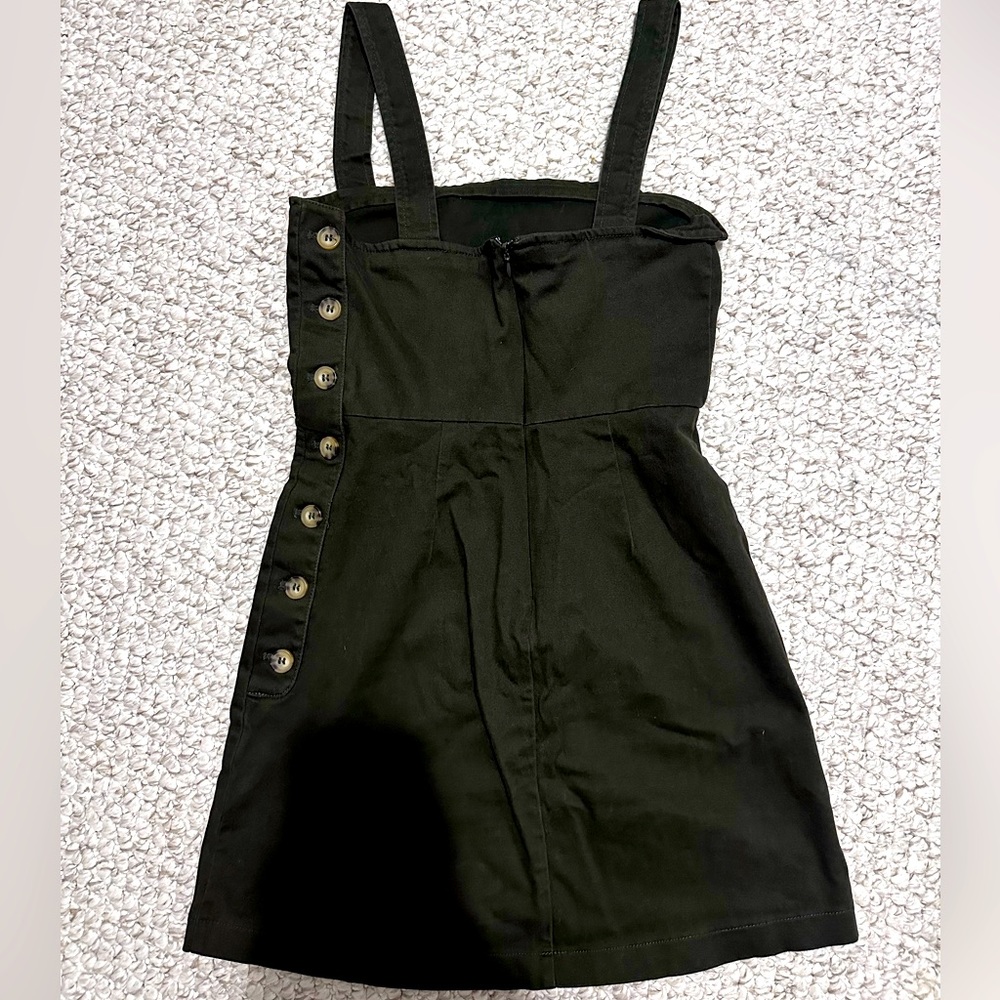 Forrest green A-line mini dress from forever 21